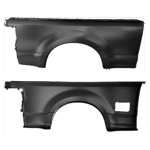 Replacement Driver and Passenger Side, Outer Truck Bedside Panels, Crew Cab Pickup, For Models Without Wheel Opening Moldings, CAPA Certified