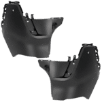 Replacement Rear, Driver and Passenger Side Primed Bumper Ends, For Models with Active Park Assist Sensor Hole, CAPA CERTIFIED