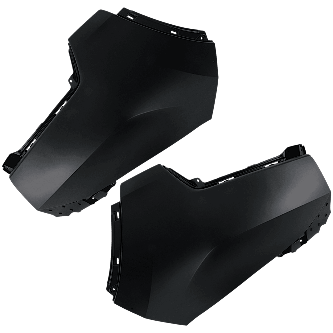 set-rh01110001q_1.png Replacement Front, Driver and Passenger Side Bumper End, Primed Plastic CAPA Certified - Image 1