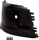Replacement Front, Driver and Passenger Side Bumper End, Painted Black Plastic - Image 4