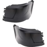 Replacement Front, Driver and Passenger Side Bumper End, Primed Plastic