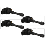 Standard SET-SIUF549-4 Ignition Coil, Set of 4, Standard OE Replacement