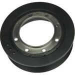 APA/URO Parts 94410212306 OE Replacement Series Crankshaft Pulley - Black, Steel, Serpentine, Sold Individually
