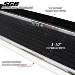 Westin 27-64720 Running Boards, Black, Aluminum, Mounting Kit Required, Crew Cab Pickup/Extended Cab Pickup/Extended Crew Cab Pickup/Sport Utility, SG6 Series - Image 7