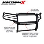 Westin 40-33825 Sportsman X Series, Powdercoated Textured Black Steel Grille Guard - Image 8