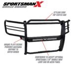 Westin 40-33835 Sportsman X Series, Powdercoated Textured Black Steel Grille Guard - Image 8