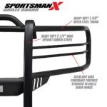Westin 40-33835 Sportsman X Series, Powdercoated Textured Black Steel Grille Guard - Image 10