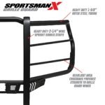 Westin 40-33995 Sportsman X Series, Powdercoated Textured Black Steel Grille Guard - Image 10