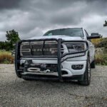 Westin 57-93975 HDX Winch Mount Series, Powdercoated Black Steel Grille Guard - Image 6