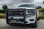 Westin 57-93975 HDX Winch Mount Series, Powdercoated Black Steel Grille Guard - Image 8