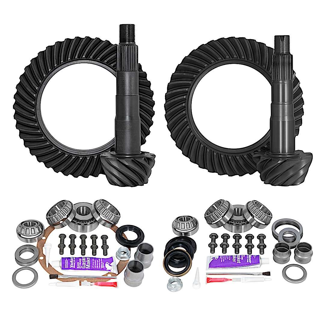 yukygkt004456_1.jpg Yukon Gear & Axle YGKT004-456 Ring & Pinion Gear Kit Package Front & Rear with Install Kits - Toyota 8/8in.IFS - Image 1